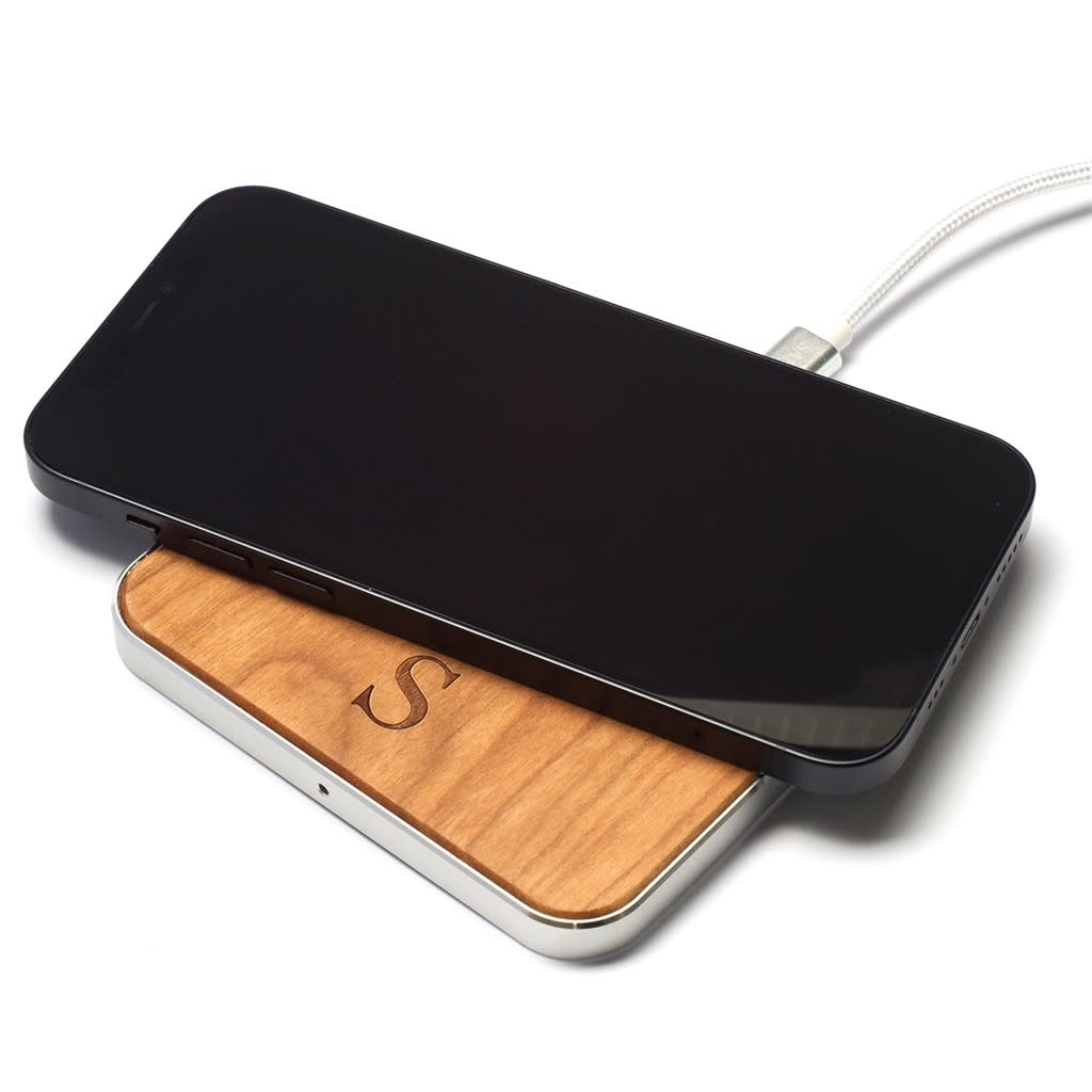 Safari Safari Selection, Wireless Charger, Square Wood, cherry