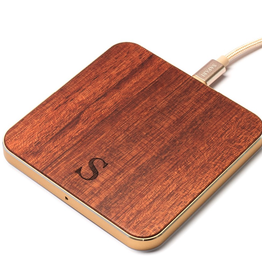 Safari Safari Selection, Wireless Charger, Square Wood, rosewood