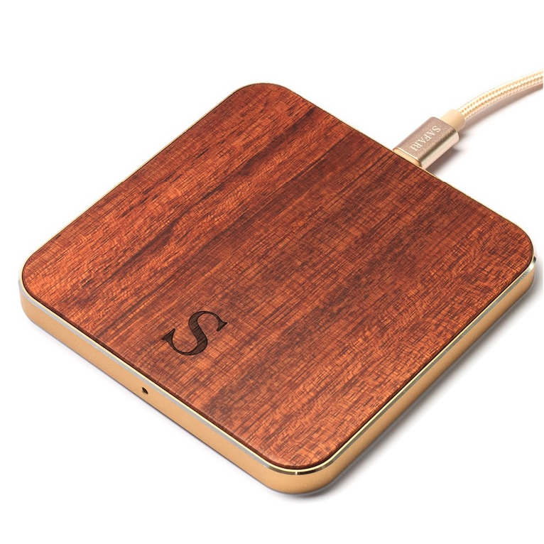 Safari Safari Selection, Wireless Charger, Square Wood, rosewood