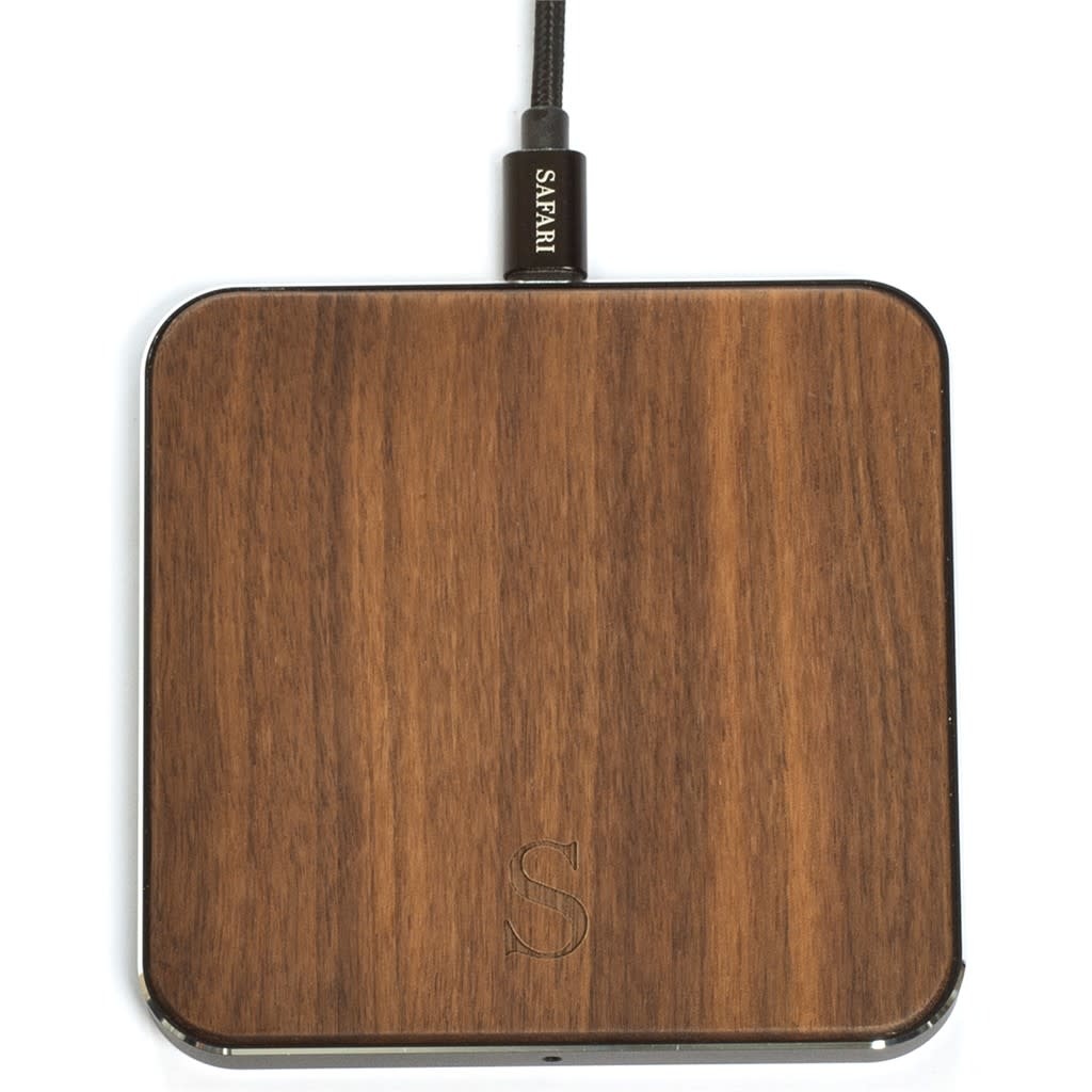 Safari Safari Selection, Wireless Charger, Square Wood, walnut