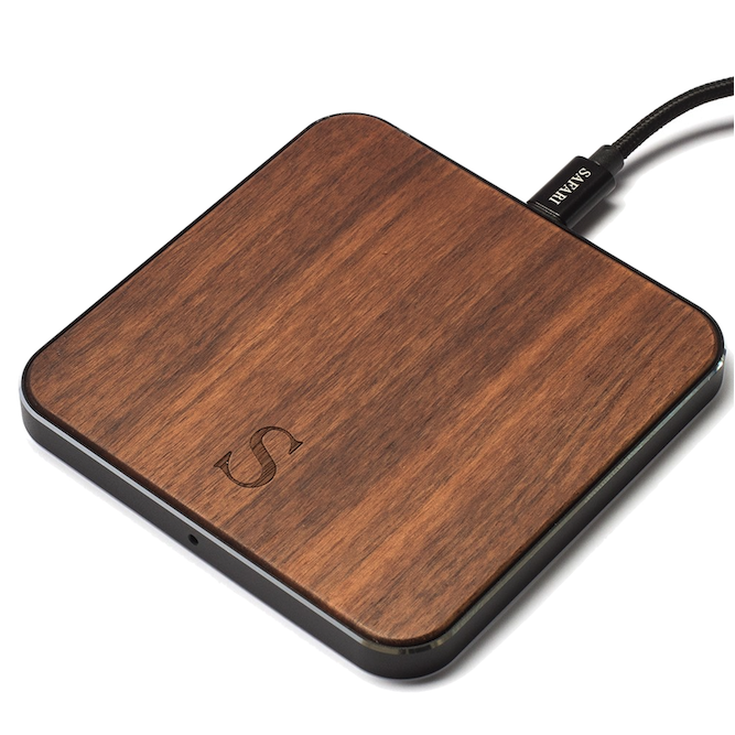 Safari Safari Selection, Wireless Charger, Square Wood, walnut