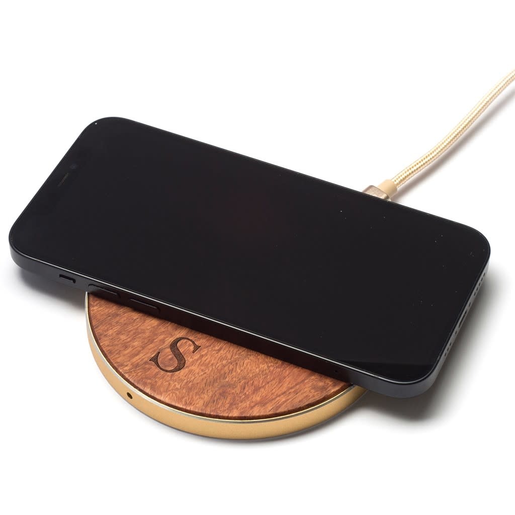 Safari Safari Selection, Wireless Charger, Circle Wood, rosewood