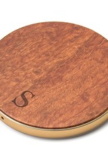 Safari Safari Selection, Wireless Charger, Circle Wood, rosewood