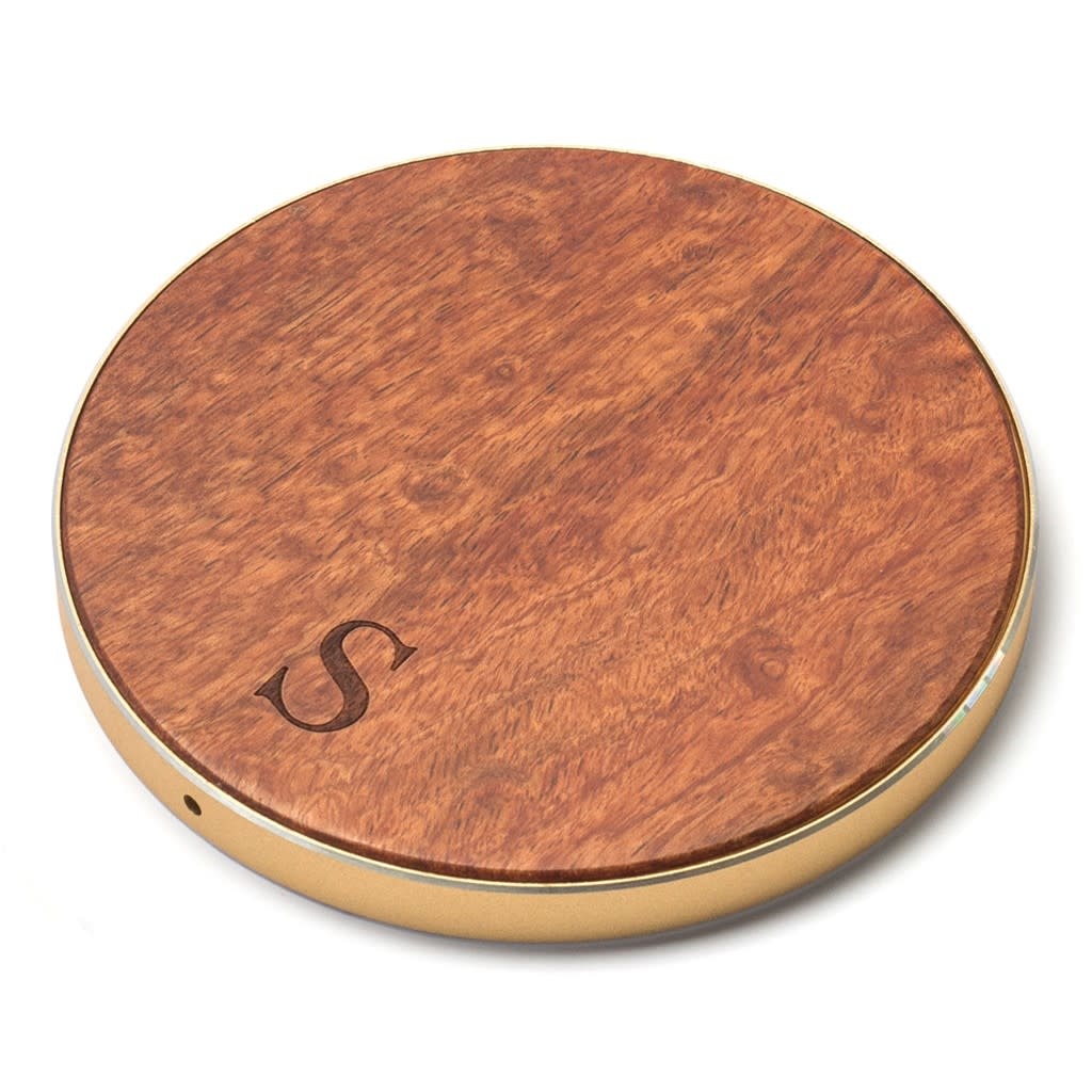 Safari Safari Selection, Wireless Charger, Circle Wood, rosewood