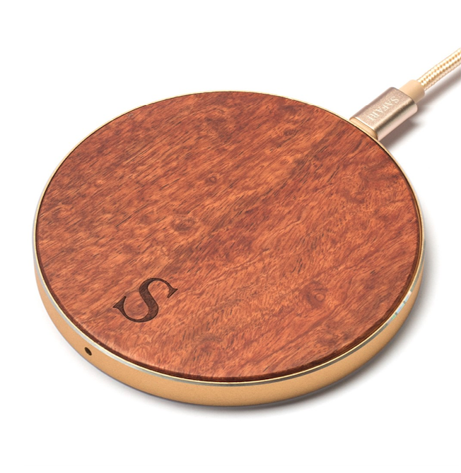 Safari Safari Selection, Wireless Charger, Circle Wood, rosewood