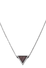 Kerbholz Kerbholz, Triangle Necklace, Sandalwood, silver