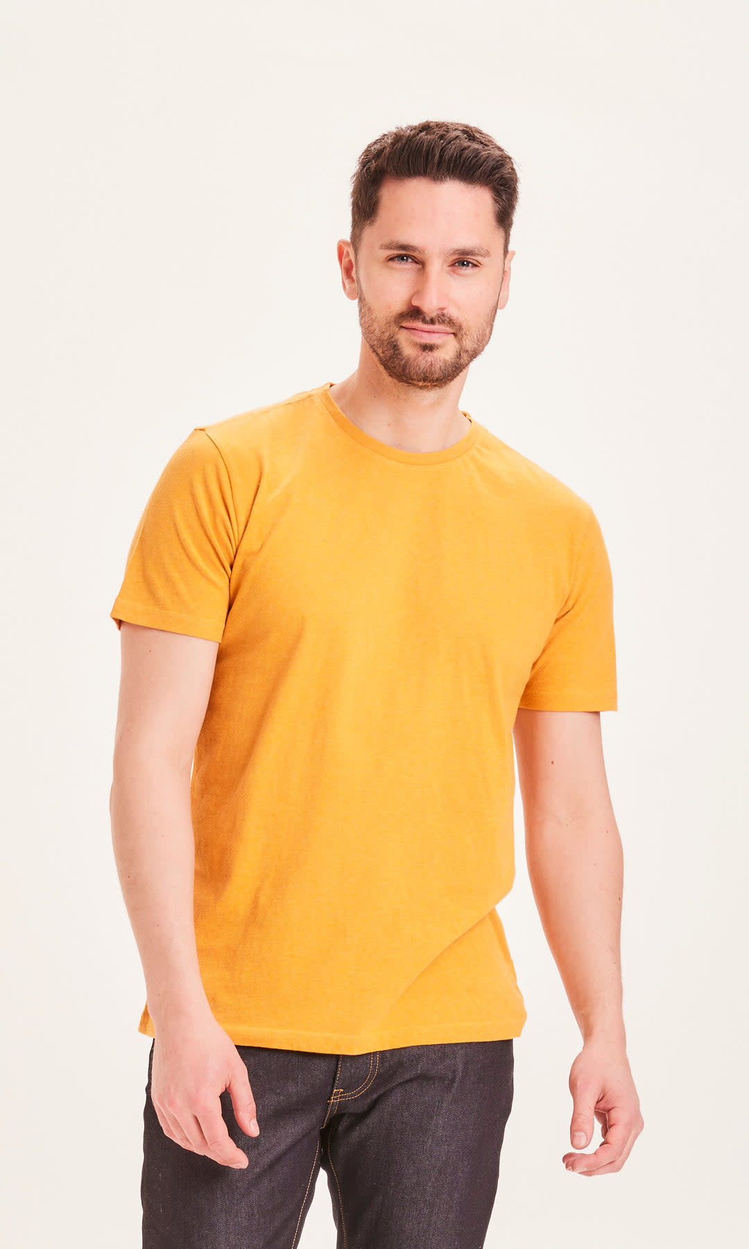 KnowledgeCotton Apparel KnowledgeCotton, Basic Tee, inca gold mel., L