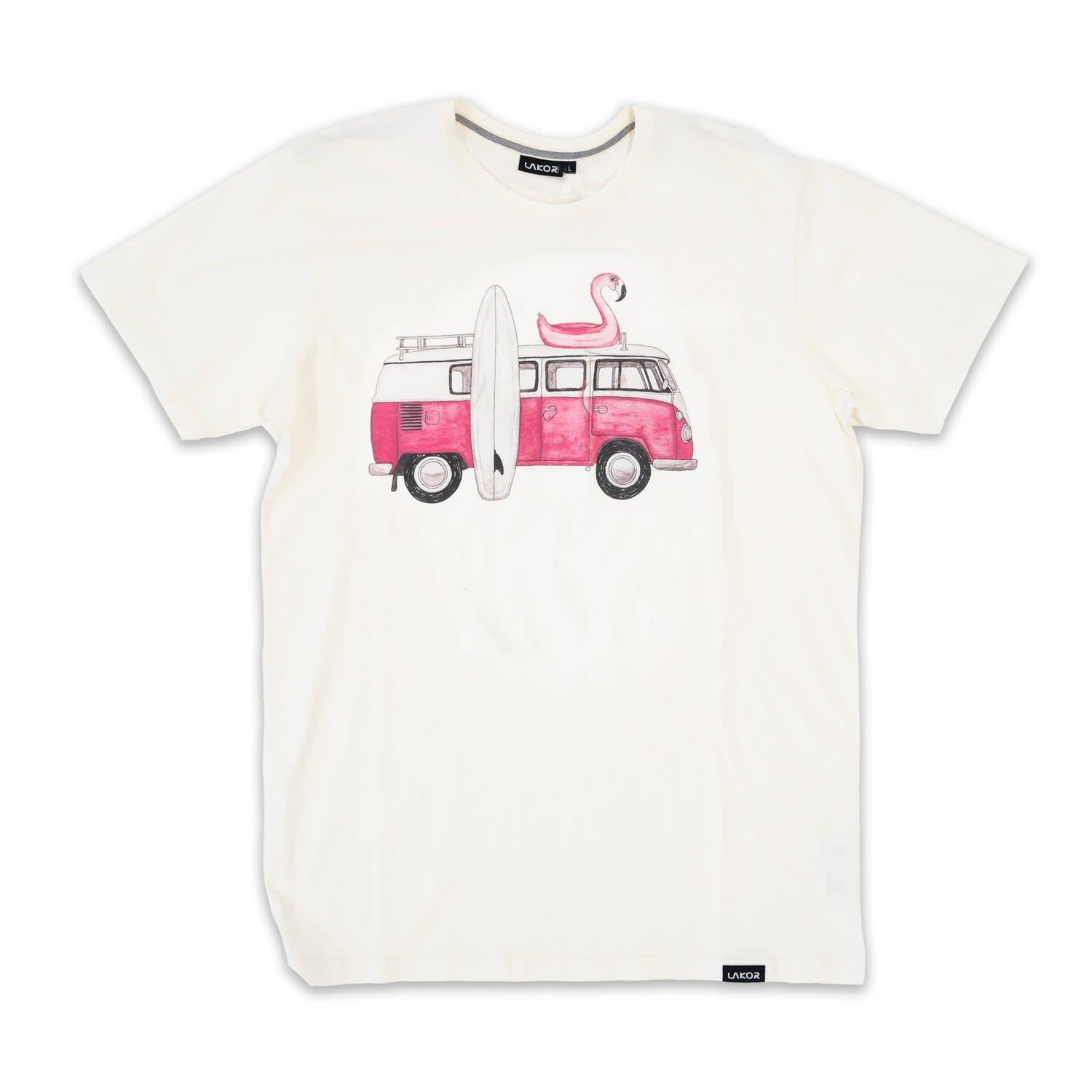 Lakor Lakor, Pink Van Tee, off white, XL