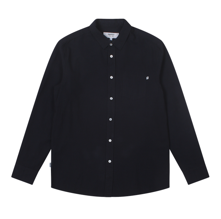 Wemoto Wemoto, Twain Seersucker, black-navy blue, L