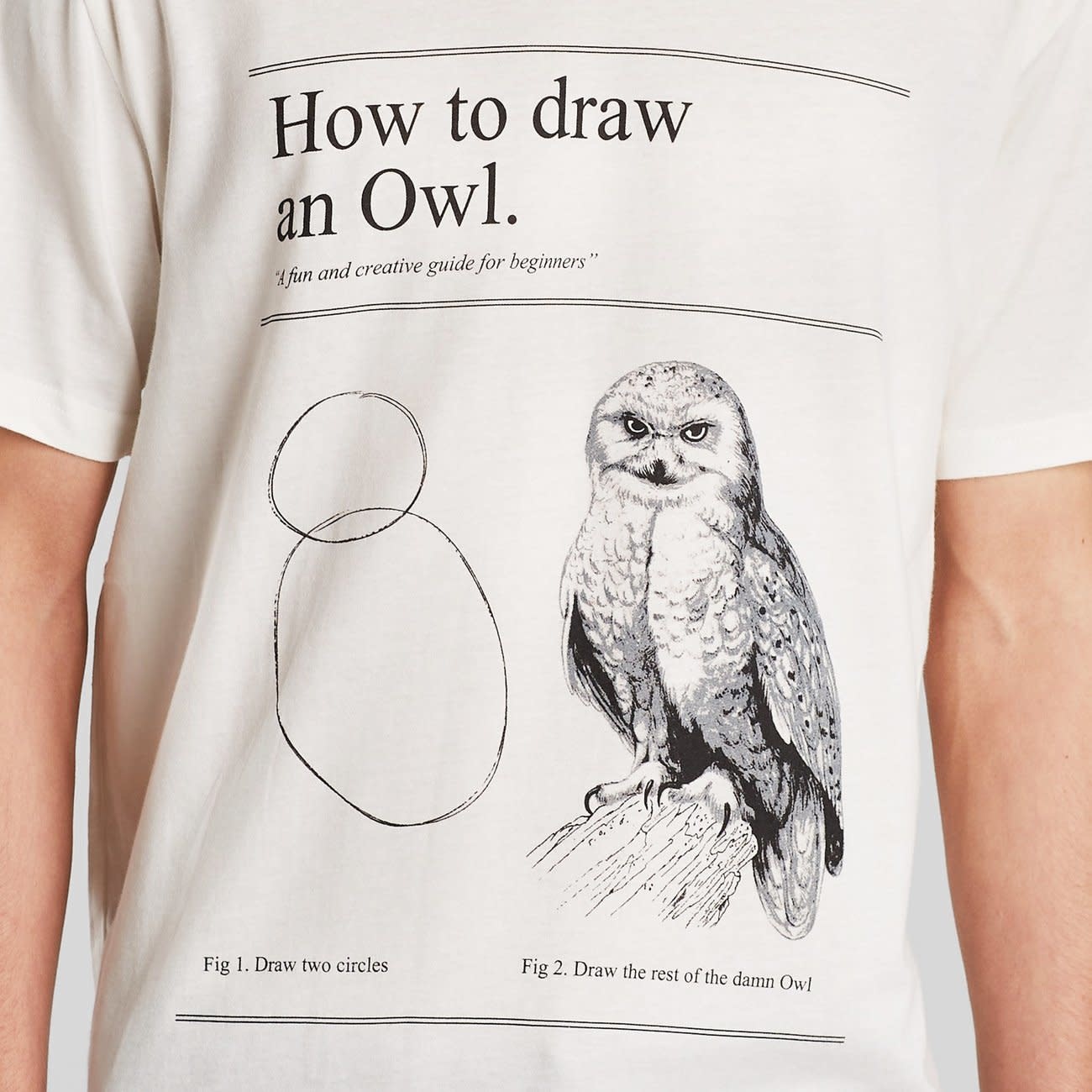 Dedicated Dedicated, Stockholm Draw Owl, whisper white, XL