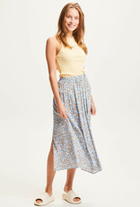 KnowledgeCotton Apparel KnowledgeCotton, Flower Print Skirt, chambray blue, M