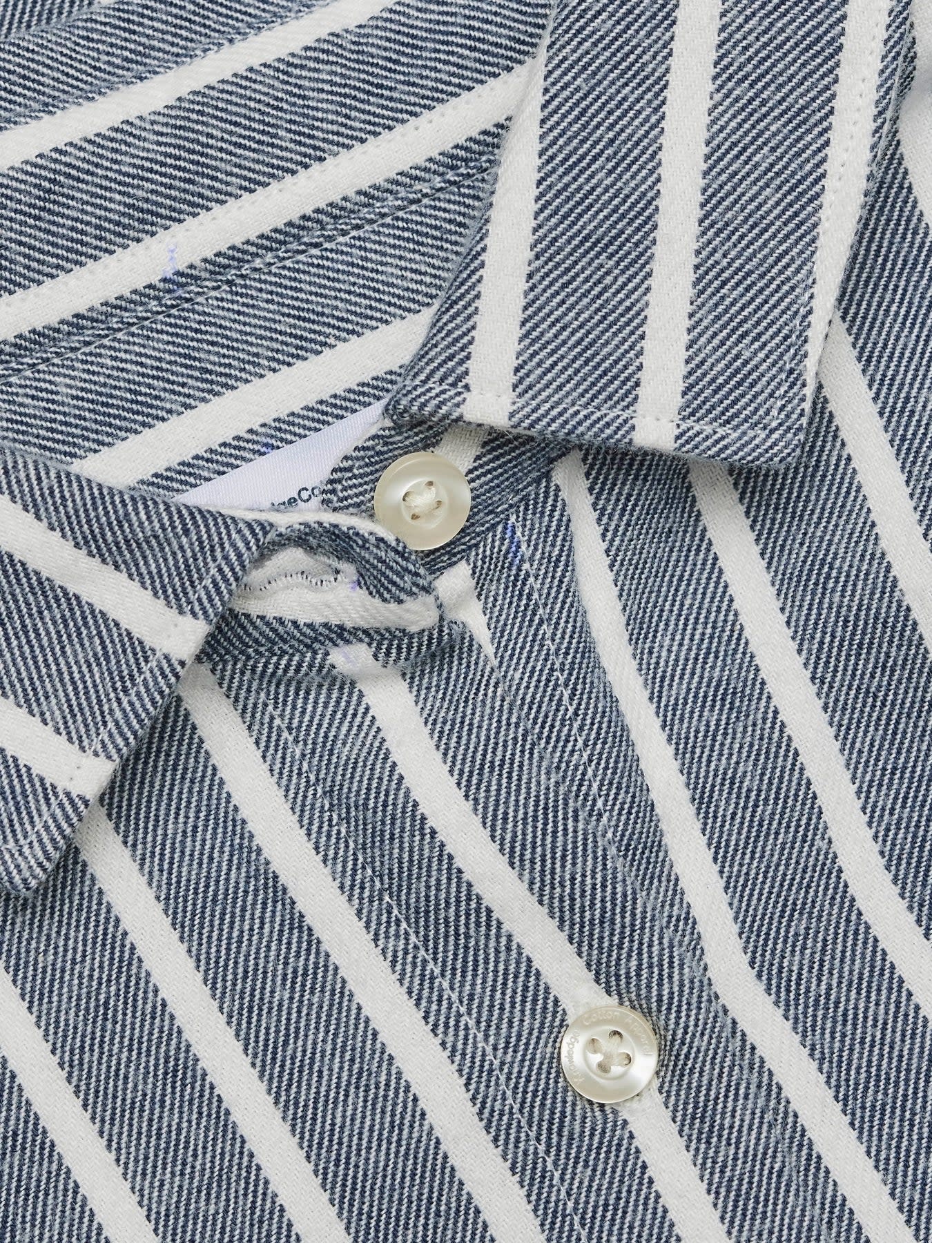 KnowledgeCotton Apparel KnowledgeCotton, Juniper Striped Flannel Shirt, total eclipse, L