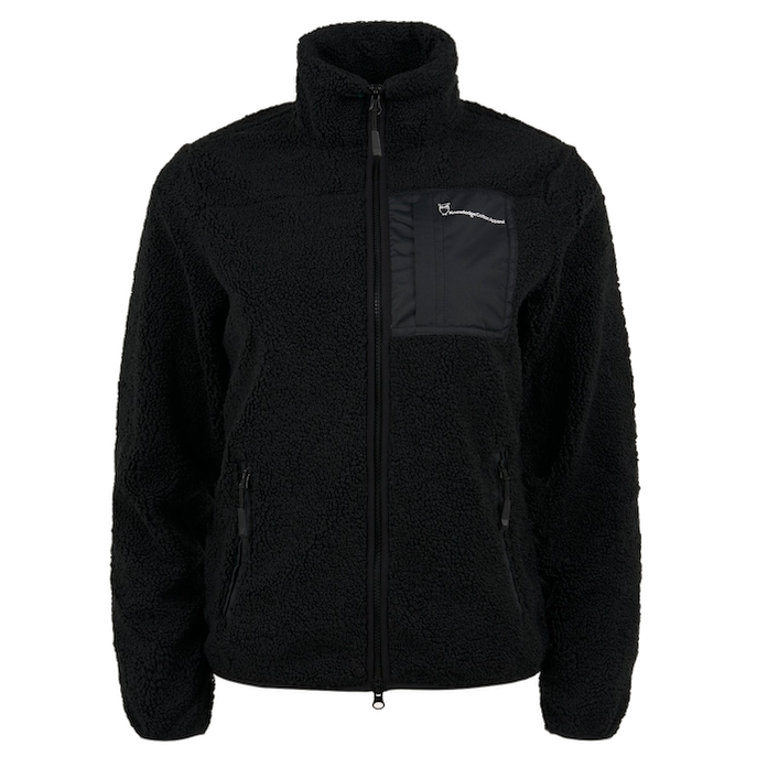 KnowledgeCotton Apparel KnowledgeCotton, Betony Teddy Zip Jacket, black jet, XS