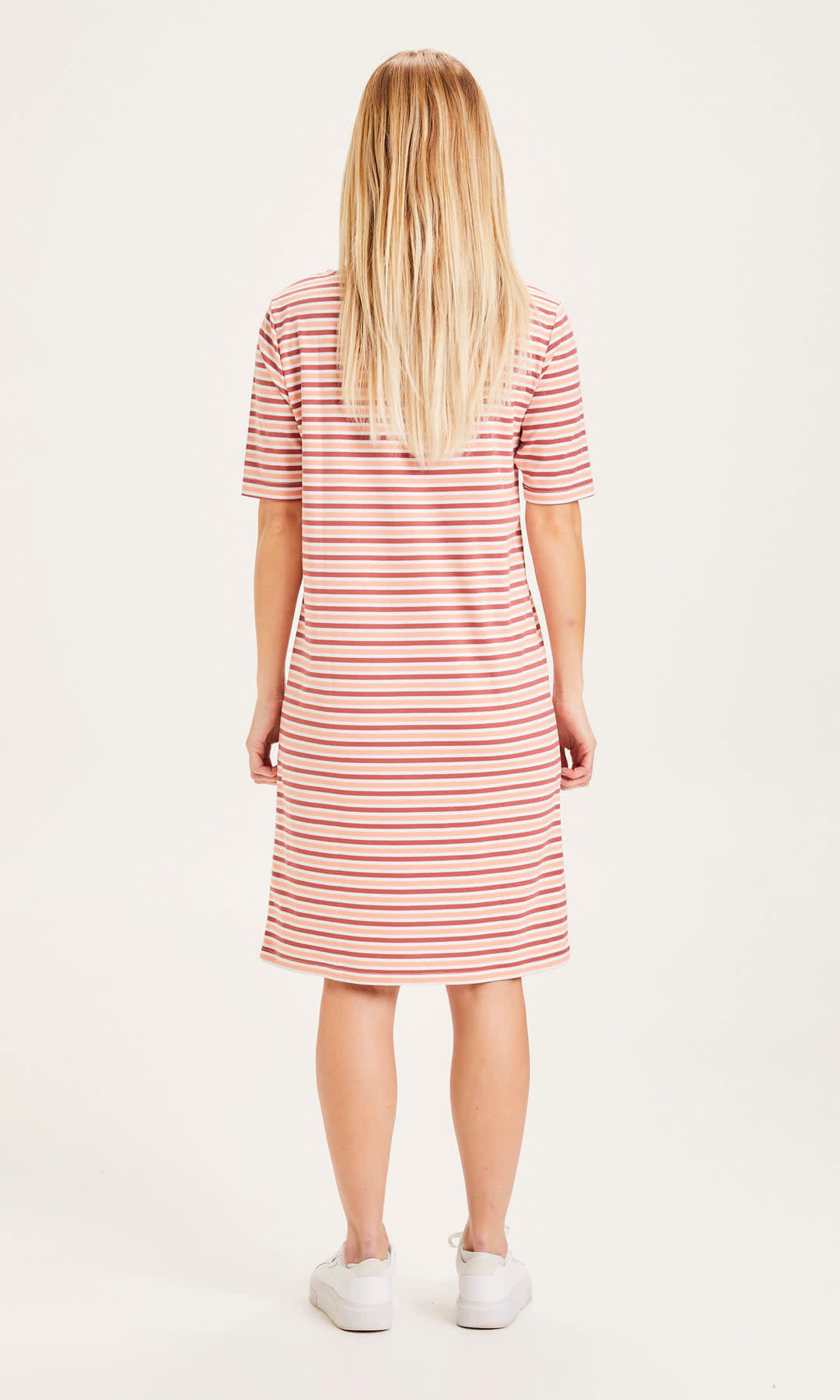 KnowledgeCotton Apparel KnowledgeCotton, Violet striped loose dress, shimp, L