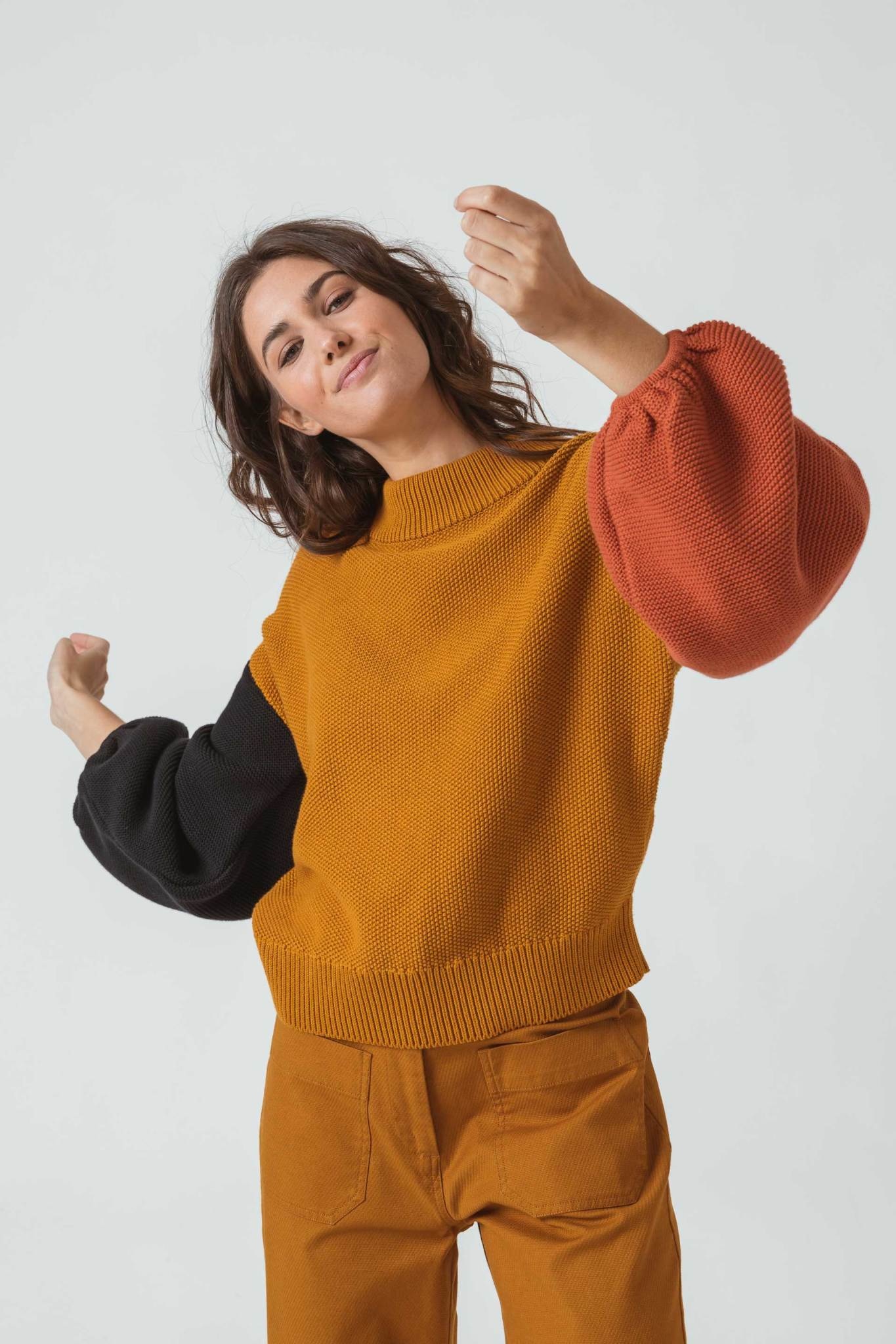 Skunkfunk Skfk, Aitza Sweater, ochre, XS (36)