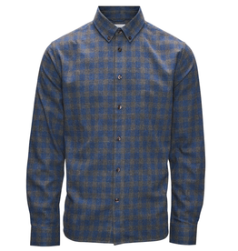 KnowledgeCotton Apparel KnowledgeCotton, Larch Checked Shirt, dark grey melange, L