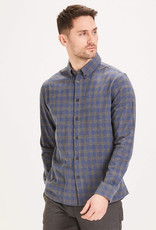 KnowledgeCotton Apparel KnowledgeCotton, Larch Checked Shirt, dark grey melange, M