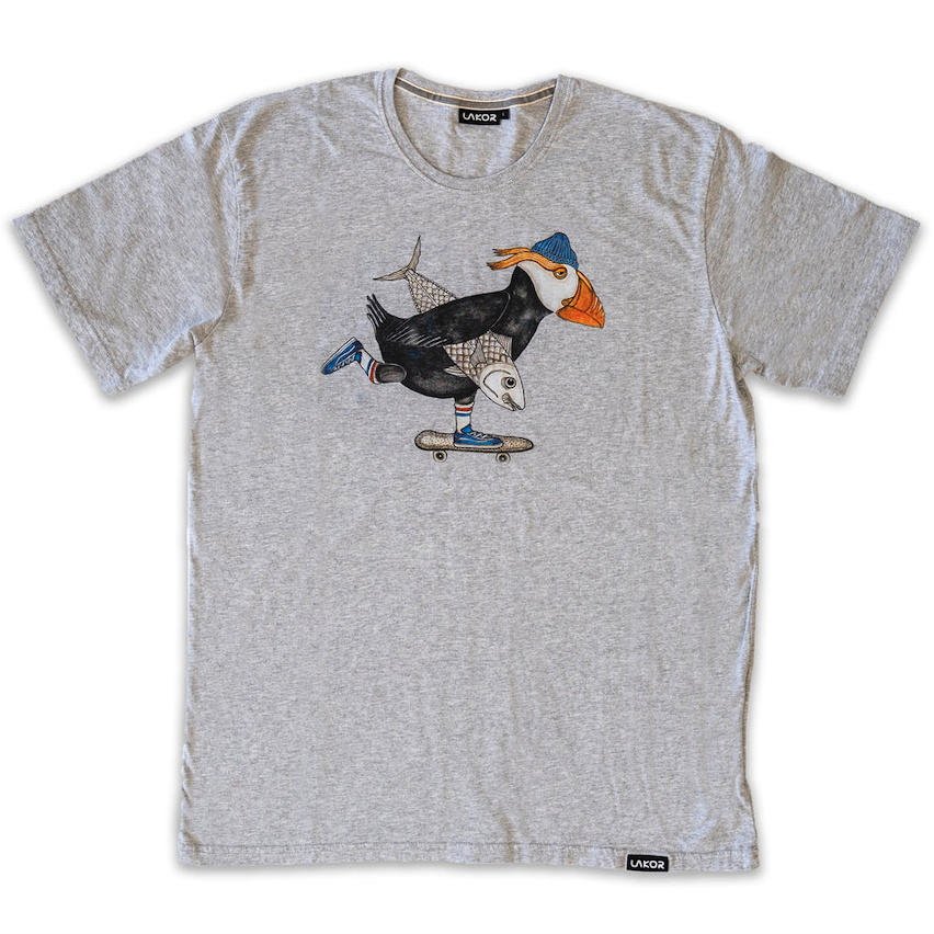 Lakor Lakor, Japanese puffin tee, light grey, XXL