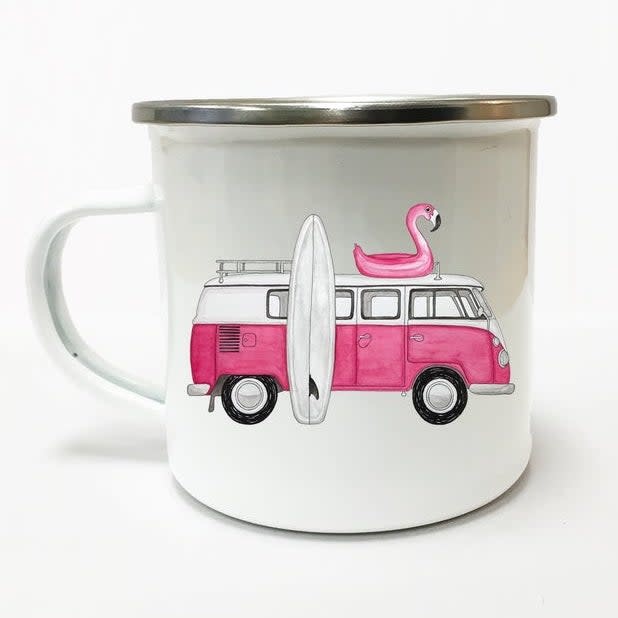 Lakor Lakor, Enamel mug, Pink van