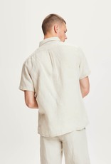 KnowledgeCotton Apparel KnowledgeCotton, SS Natural linen Relaxed Fit, light feather grey, XL