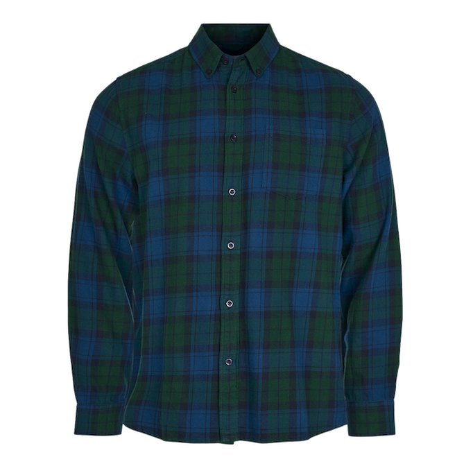 KnowledgeCotton Apparel KnowledgeCotton, Flannel checked, trekking green, L