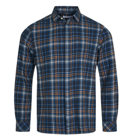 KnowledgeCotton Apparel KnowledgeCotton, Big checked flannel relaxed fit shirt, estate blue, S