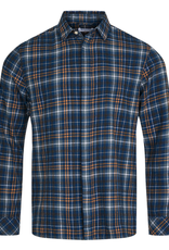 KnowledgeCotton Apparel KnowledgeCotton, Big checked flannel relaxed fit shirt, estate blue, M