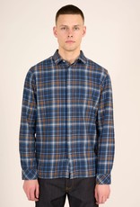 KnowledgeCotton Apparel KnowledgeCotton, Big checked flannel relaxed fit shirt, estate blue, M