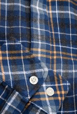 KnowledgeCotton Apparel KnowledgeCotton, Big checked flannel relaxed fit shirt, estate blue, M