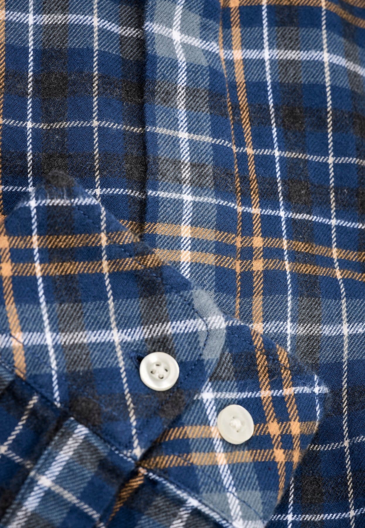 KnowledgeCotton Apparel KnowledgeCotton, Big checked flannel relaxed fit shirt, estate blue, M