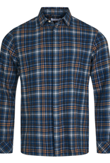 KnowledgeCotton Apparel KnowledgeCotton, Big checked flannel relaxed fit shirt, estate blue, L