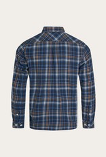 KnowledgeCotton Apparel KnowledgeCotton, Big checked flannel relaxed fit shirt, estate blue, L