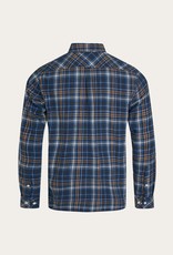 KnowledgeCotton Apparel KnowledgeCotton, Big checked flannel relaxed fit shirt, estate blue, XL