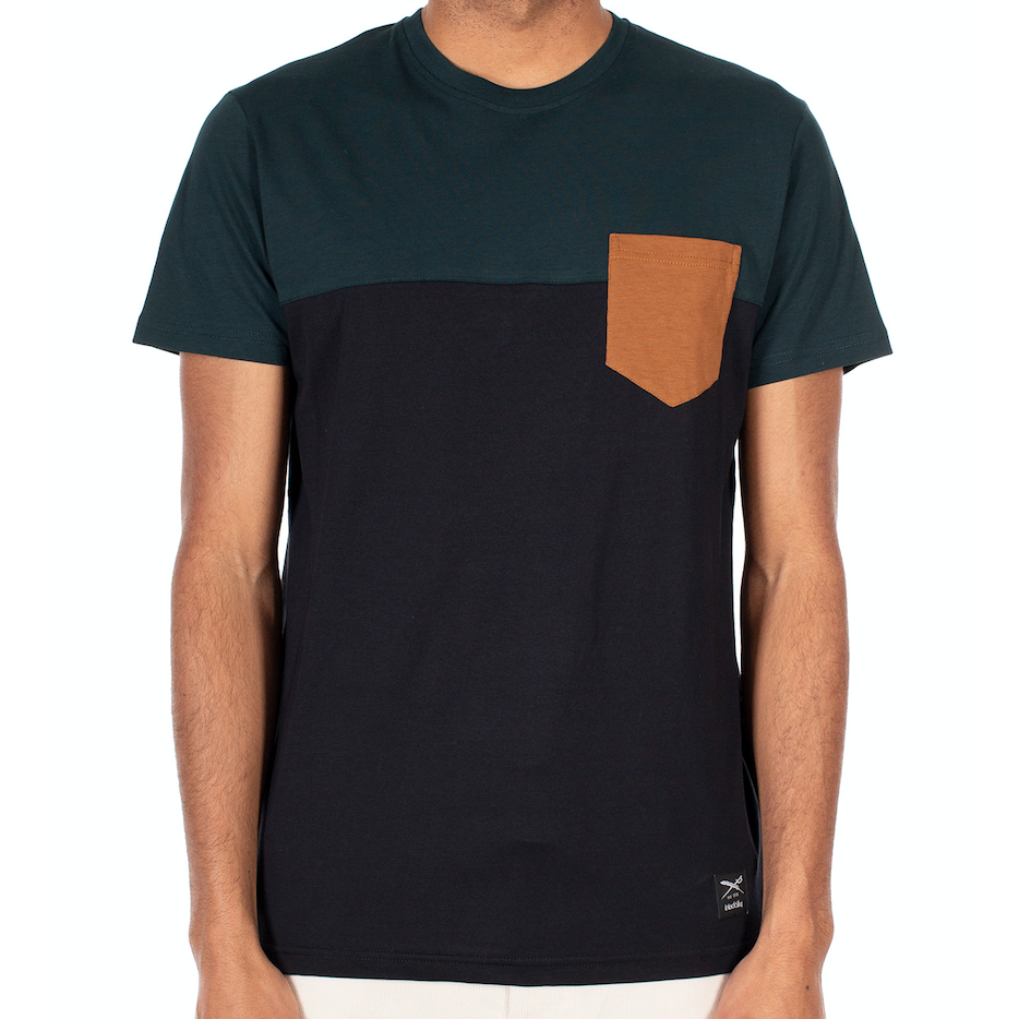 Iriedaily Iriedaily, Block Pocket 2 Tee, green black, XL