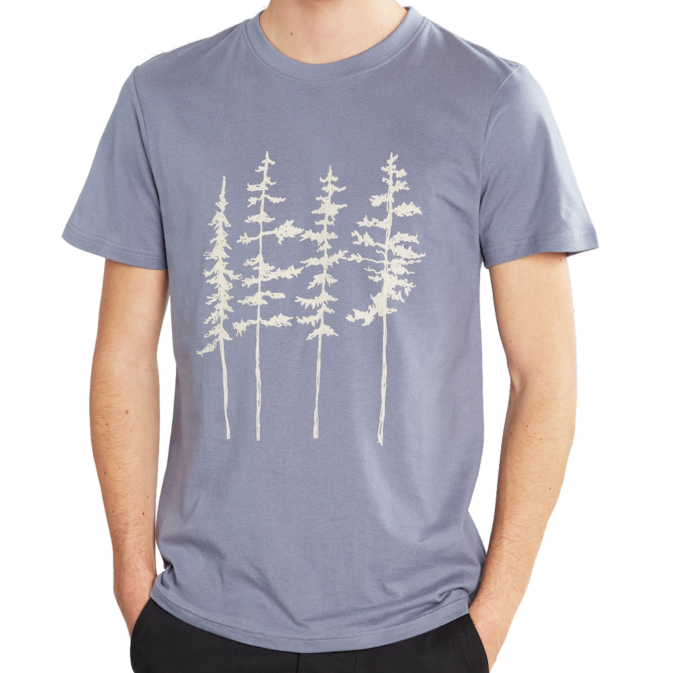 Dedicated Dedicated, T-Shirt Stockholm Four Trees, stone blue, S