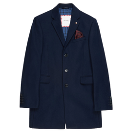 Ben Sherman, Covert Coat, Navy Blazer, S