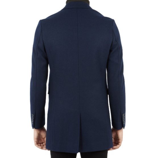 Ben Sherman Covert Coat Navy Blazer M NUBUC