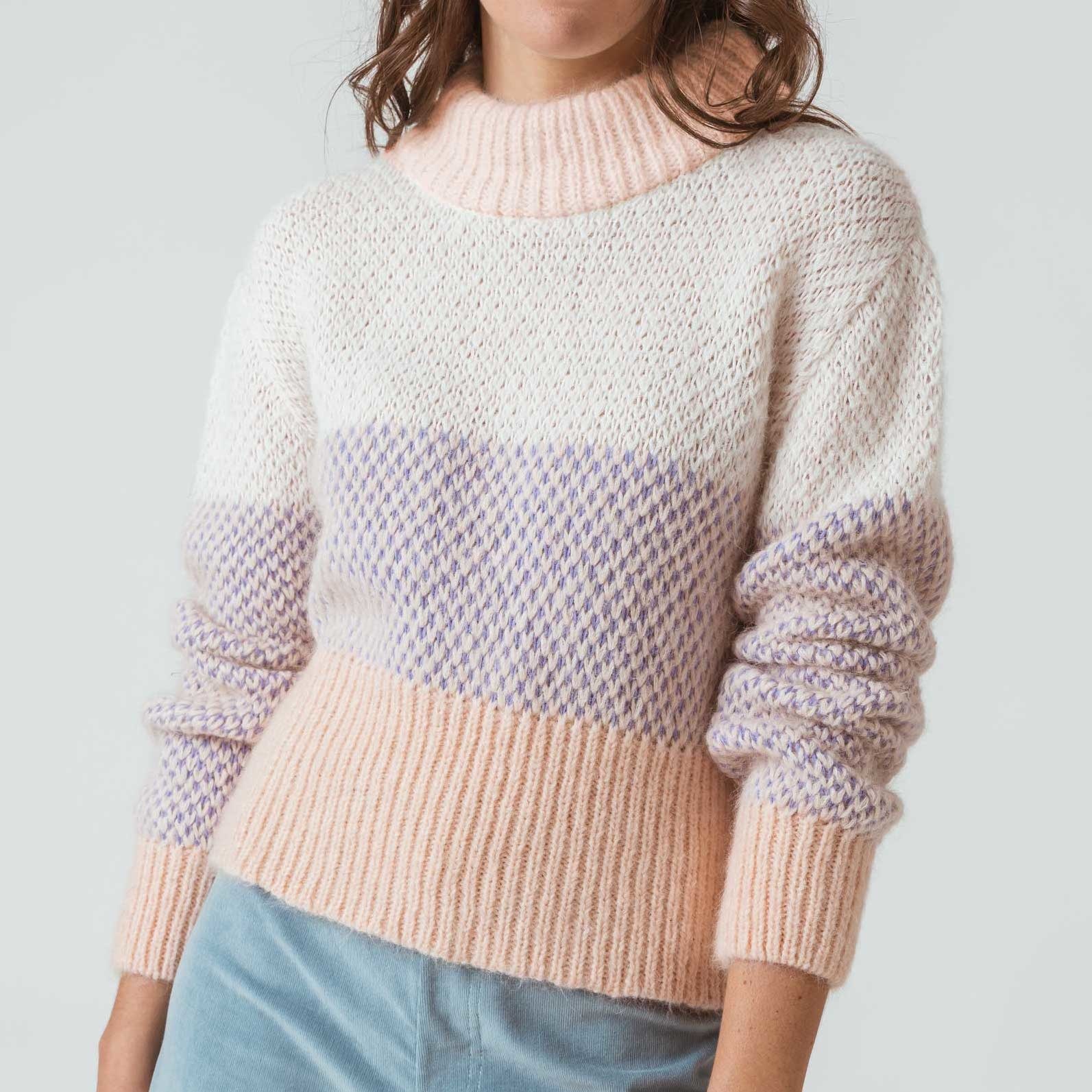 Skunkfunk Skfk, Nortza sweater, light pink and violet, L (42)