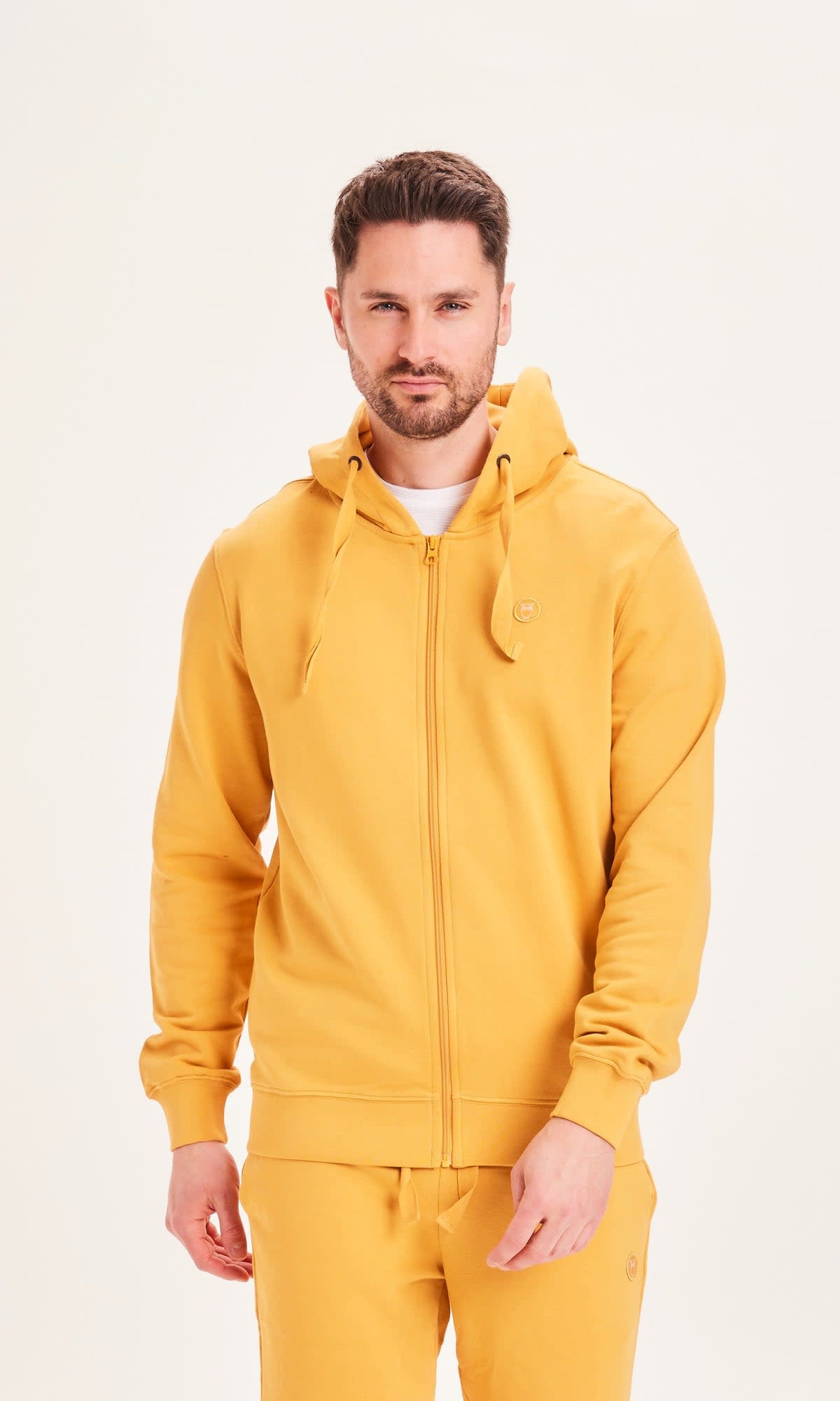 KnowledgeCotton Apparel KnowledgeCotton, Zip Hoodie sweat, honey gold, M