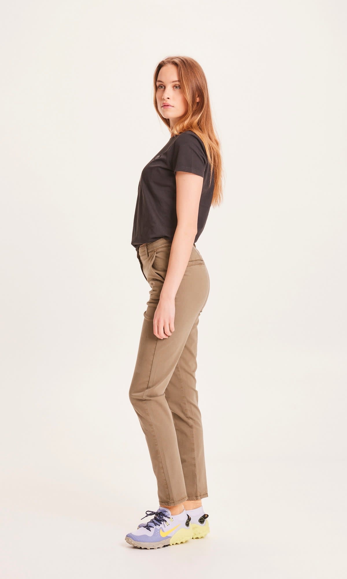 KnowledgeCotton Apparel KnowledgeCotton, Alma Slim Chino, Burned olive, 34