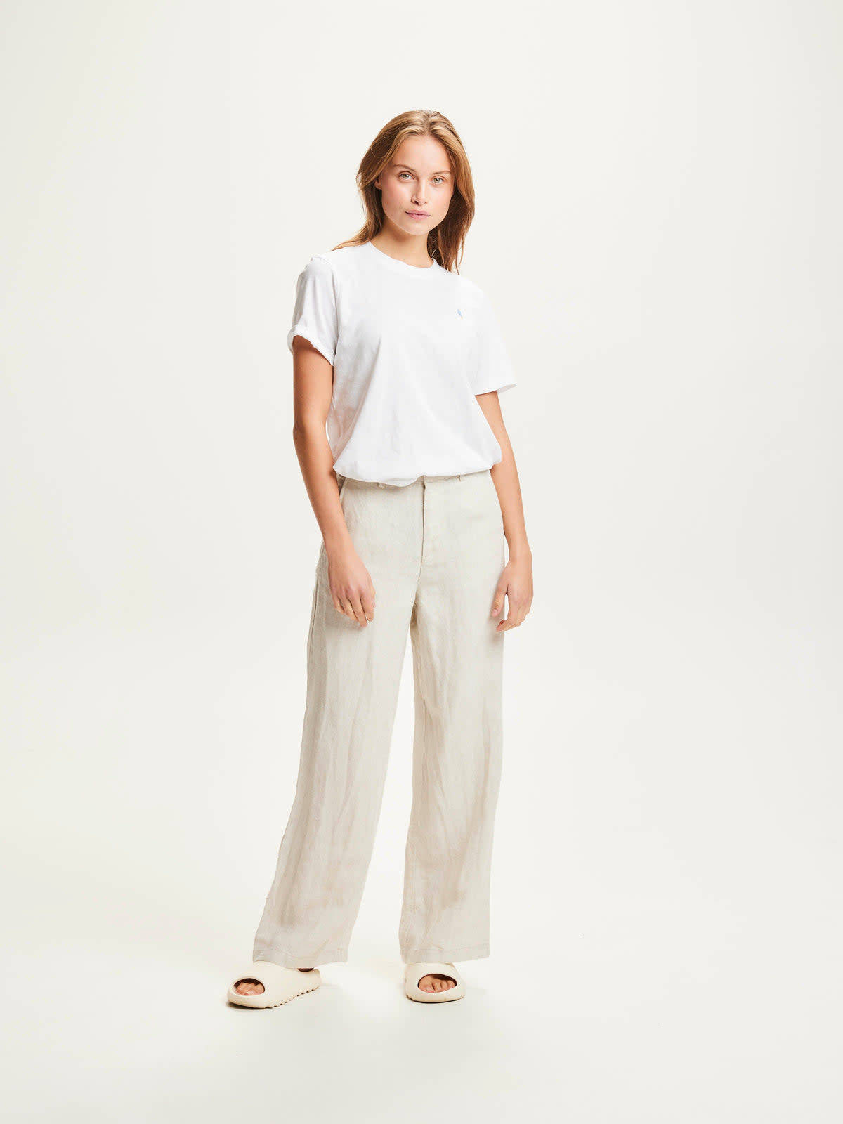 KnowledgeCotton Apparel KnowledgeCotton, Posey Linen Pants, light feather grey, M