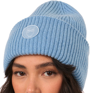 KnowledgeCotton Apparel KnowledgeCotton, Big Rib Beanie, asley blue, One Size