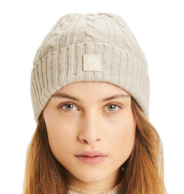 KnowledgeCotton Apparel KnowledgeCotton, Leaf Cable Knit Hat, nature melange