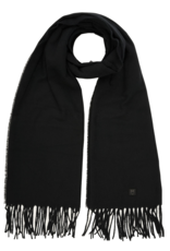 KnowledgeCotton Apparel KnowledgeCotton, Solid Woven Scarf, black jet