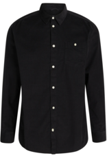 KnowledgeCotton Apparel KnowledgeCotton, Corduroy custom fit shirt, black jet, XL