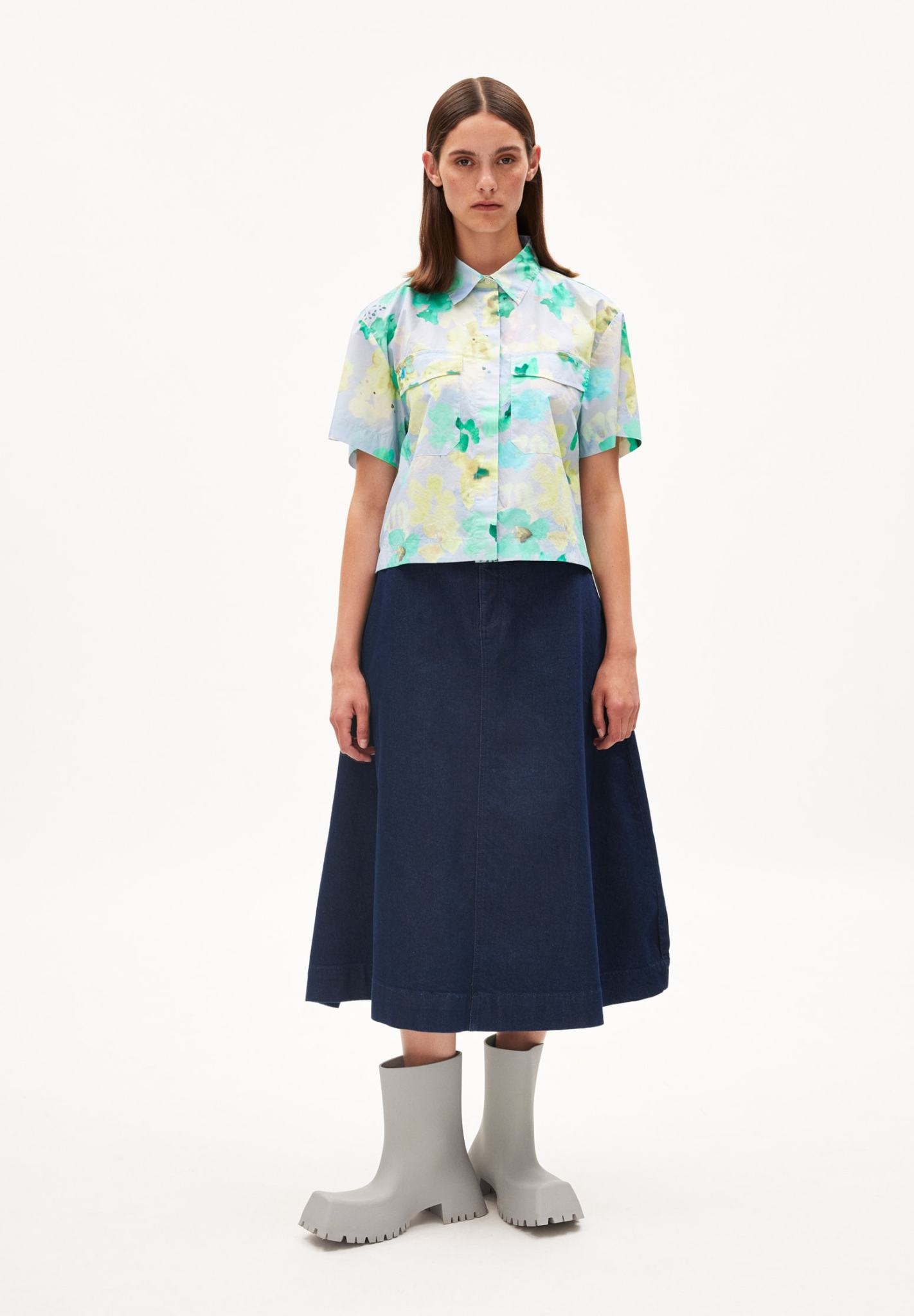 Armedangels Armedangels, Elianaa Aqua Floral, morning sky, M