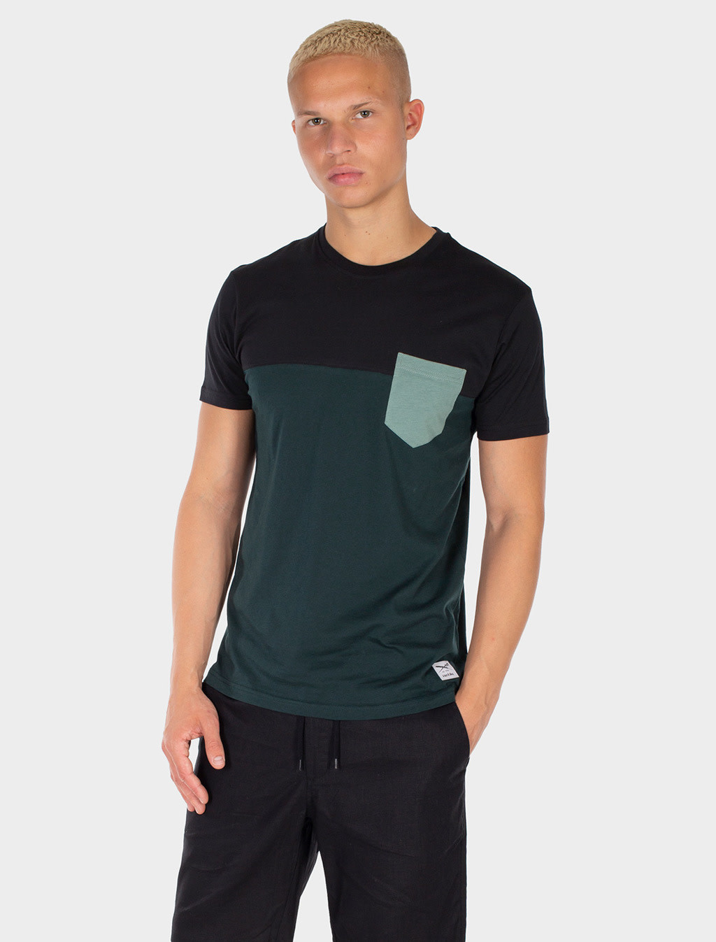 Iriedaily Iriedaily, Block Pocket Tee, jungle green, L