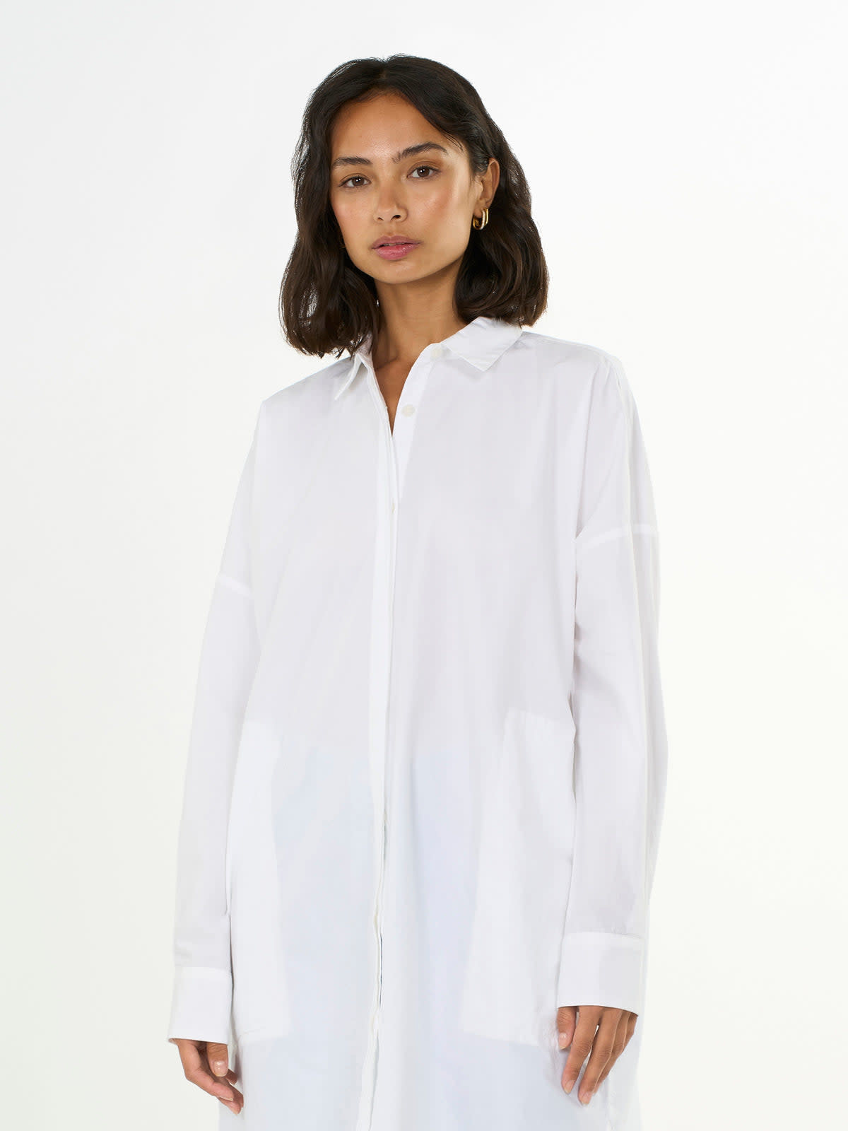 KnowledgeCotton Apparel KnowledgeCotton, Poplin Shirt Dress, bright white, L