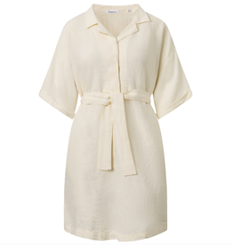 KnowledgeCotton Apparel KnowledgeCotton, Linen Midi Dress, buttercream, L