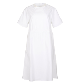 KnowledgeCotton Apparel KnowledgeCotton, Poplin O-Neck ss Dress, bright white, L